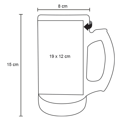 🍺 Tarro de vidrio sublimable tipo cervecero