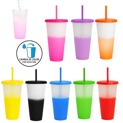 🥤 Vaso de plástico frost degradado personalizado