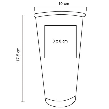 🥤 Vaso de plástico frost degradado personalizado