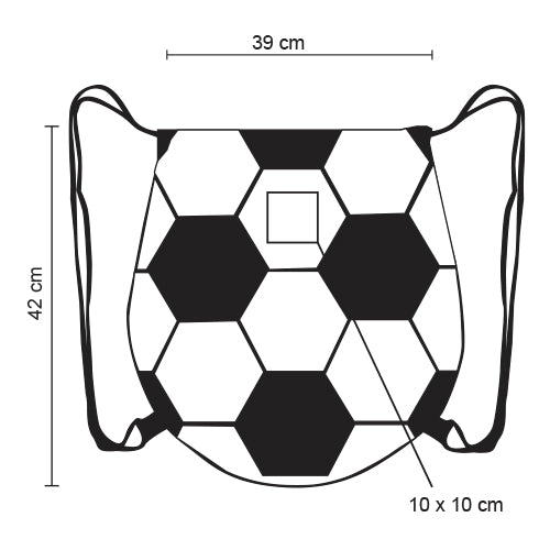 Morral tipo saco con diseño de balón de fútbol ⚽