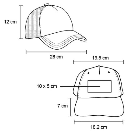 🧢 Gorra de Poliéster con Malla y Visera Acolchada