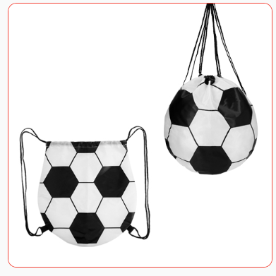 Morral tipo saco con diseño de balón de fútbol ⚽