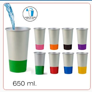🥤 Vaso de aluminio termosensible personalizado